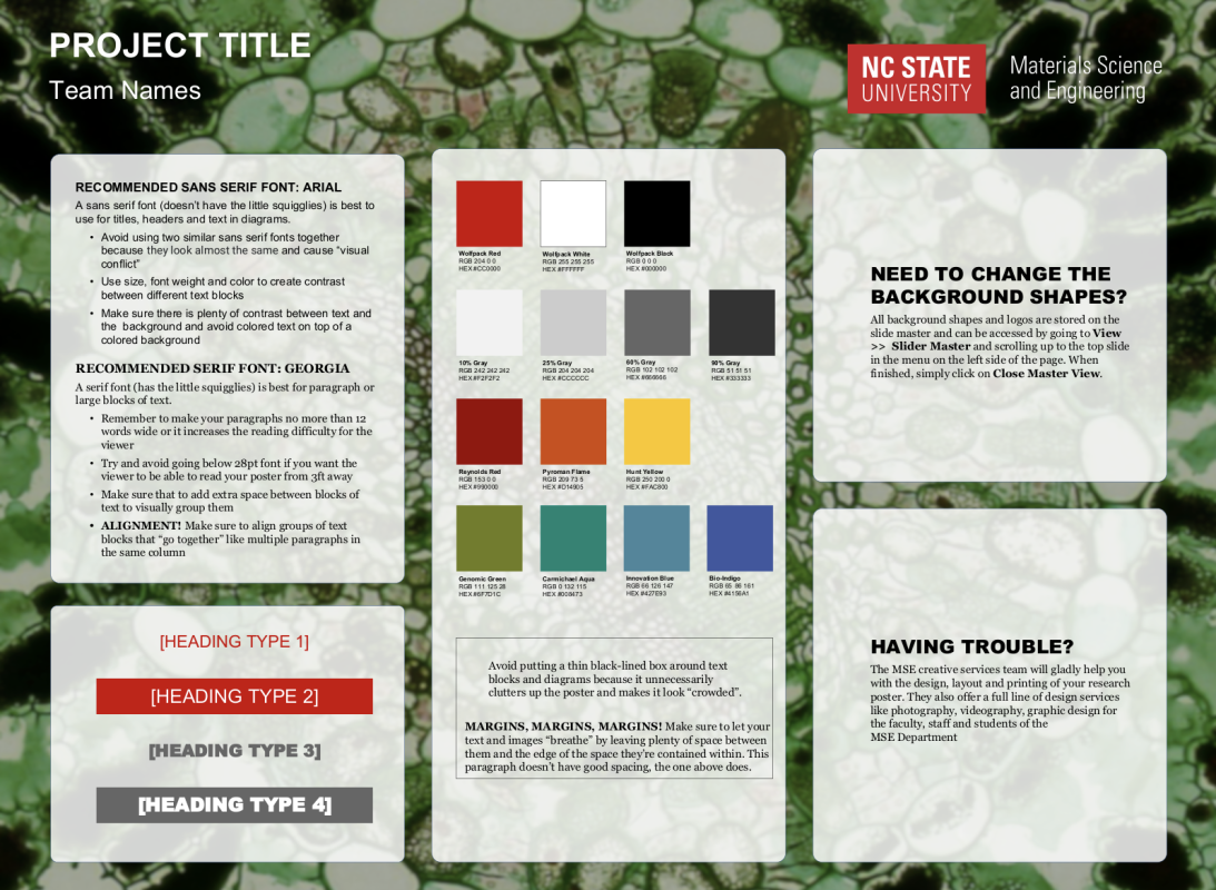 soft-and-bio-materials-poster-template-green
