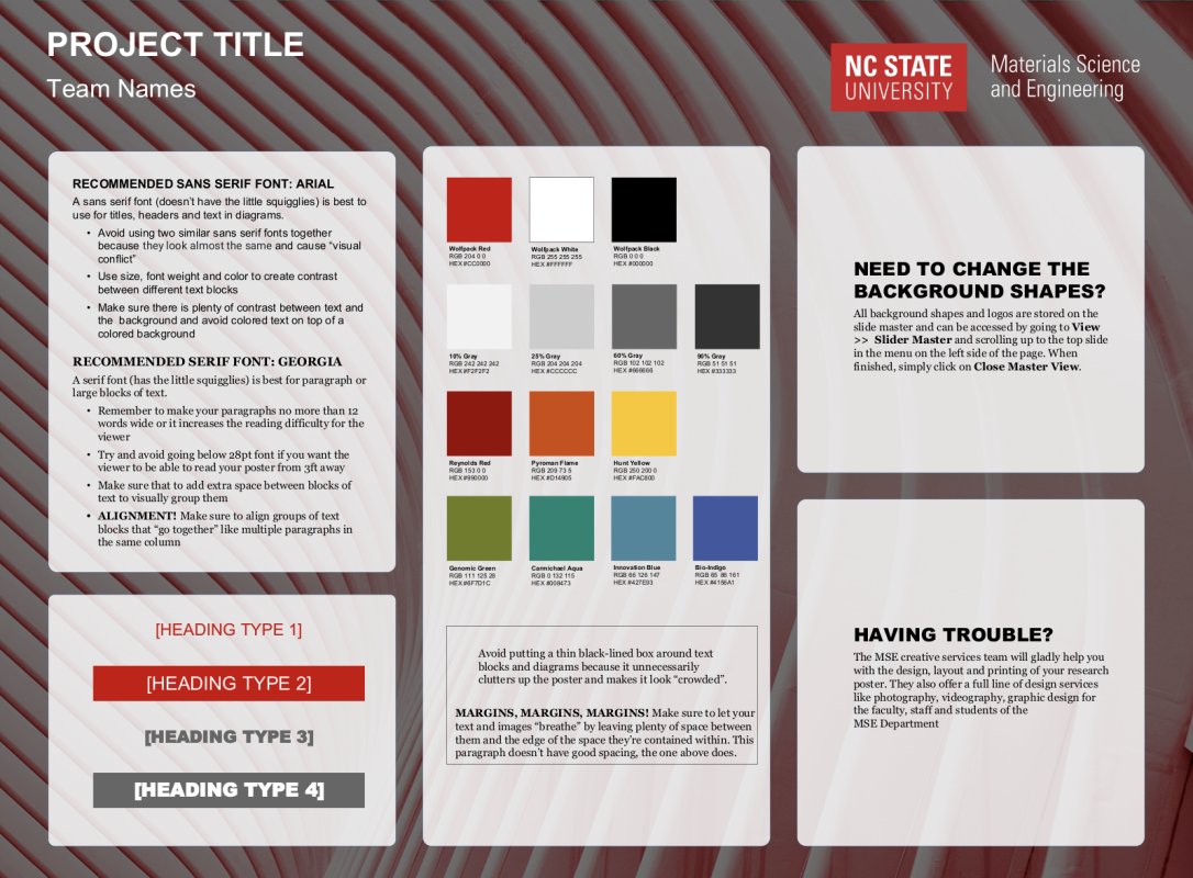 structual-materials-poster-template-red