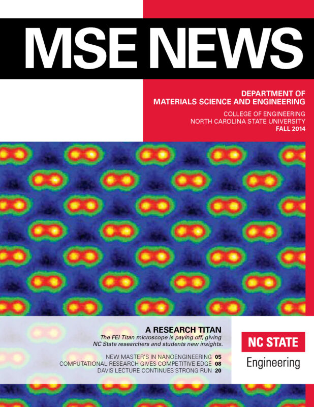 Cover of the Department of MSE Newsletter, 2014.