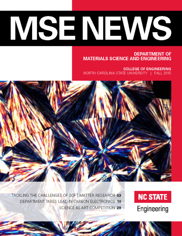 Cover of the Department of MSE Newsletter, 2015.